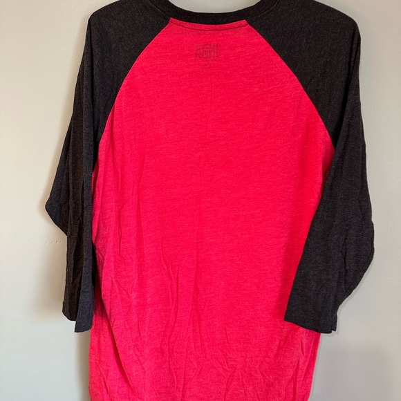 LARGE Raptors 3/4 Baseball Cut off Tee - Picture 2 of 2